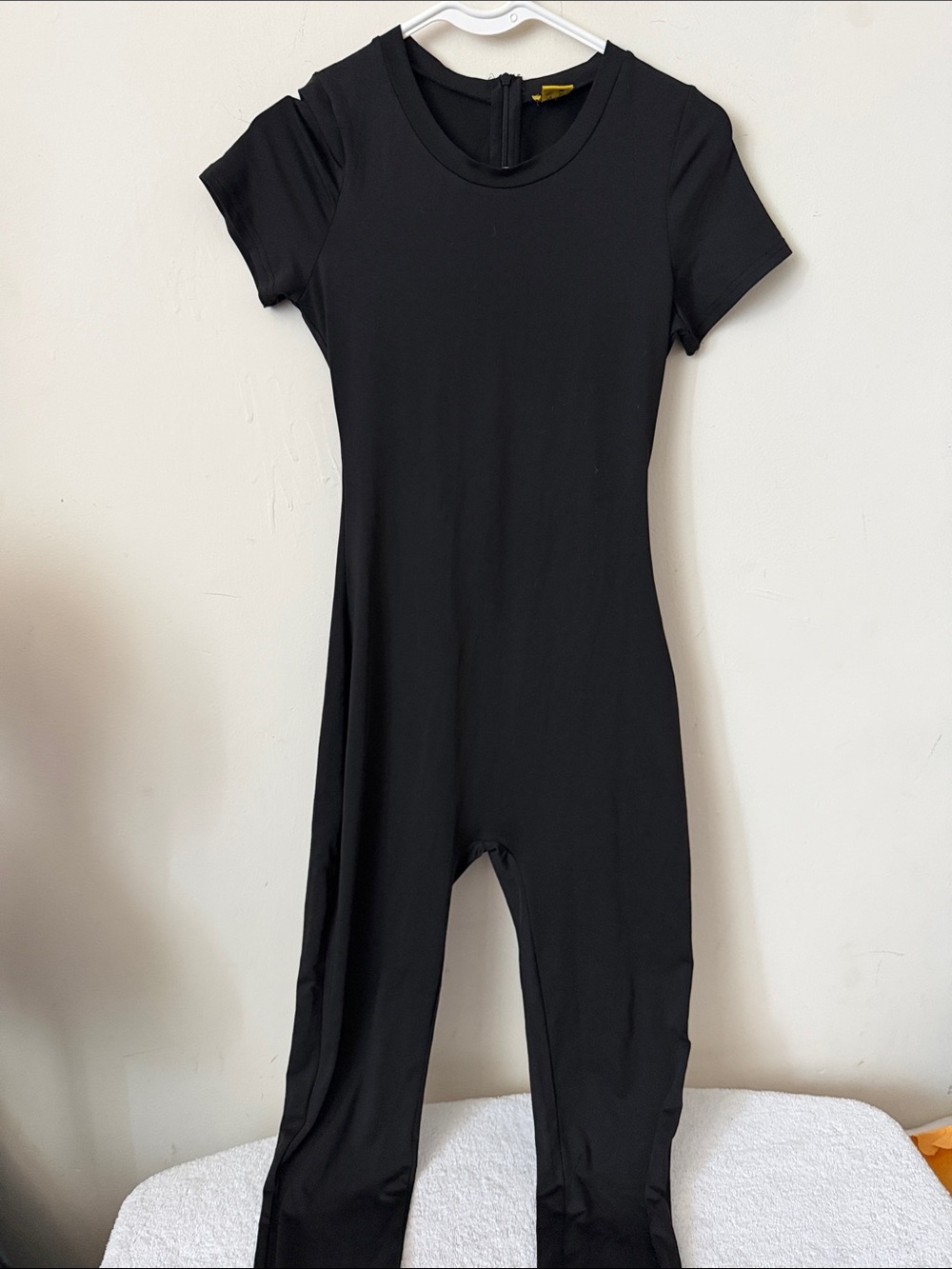 Daisy Black Short-Sleeve  One-Piece Bodysuit
